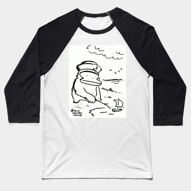 Ape Plays with Toy Boat Baseball T-Shirt by WalterMoore